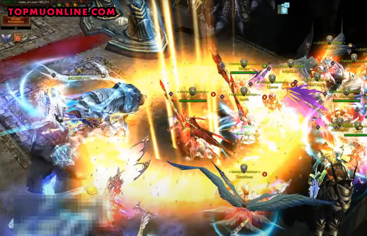 Castle Siege event gameplay – MU Online Season 21 guild war video from private server