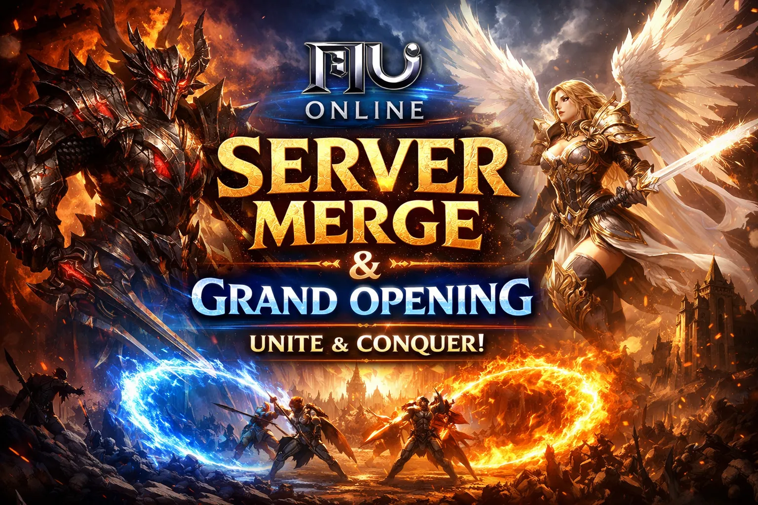 MU Online server merge for SilverMU, VoltMU, RichMU, FuryMU and MUOnline.ai Realm